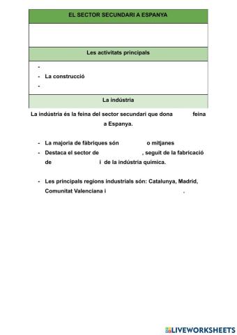 El sector secundari tema 2 medi social