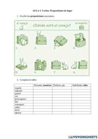 Spanish verbs and prepositions