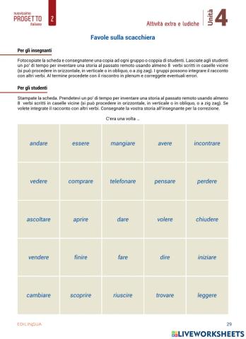 Favole sulla scacchiera