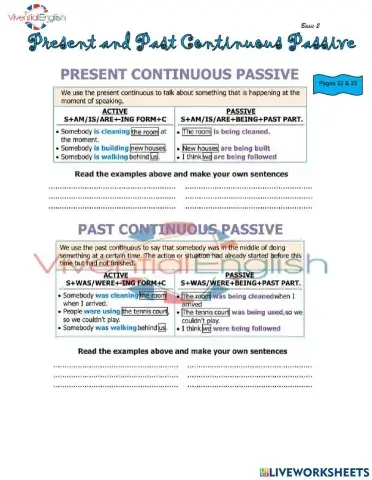 Int2-present-past continuous passive