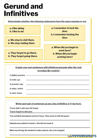 Gerund and Infinitives