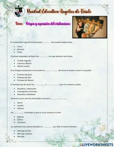 Origen y expansión del cristianismo