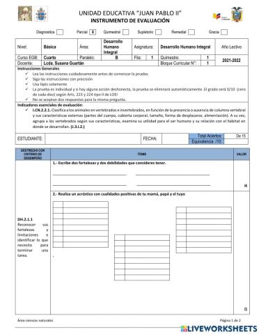 Evaluación parcial 1 desarrollo humano