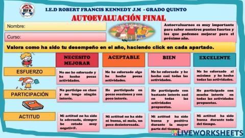 Autoevaluación final