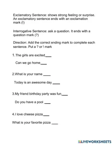 Exclamatory and Interrogative