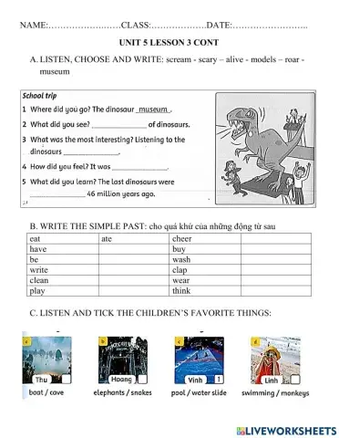 UNIT 5 LESSON 3 P2 Family & Friends 5