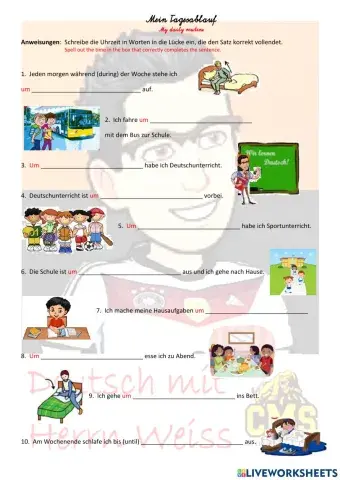 Mein Tagesablauf