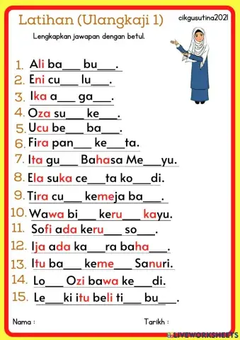 Ulangkaji ( Latihan Membaca 1 )