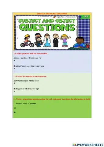 Subject and object questions