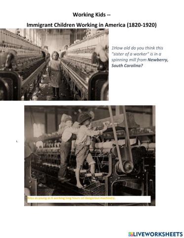 Working Kids - Child Labor in America (1820-1920)