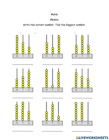 Abacus for grade 3