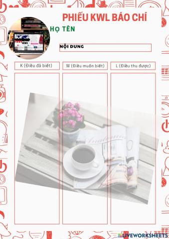 Phiếu kwl báo chí