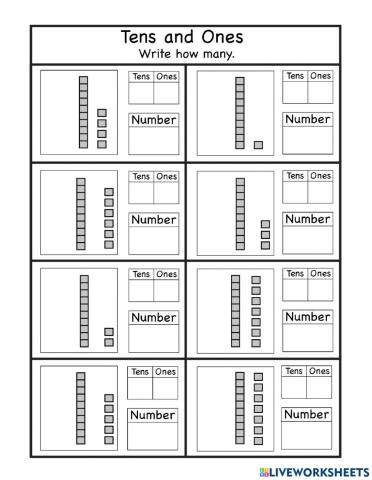 Numbers to 20 - Test