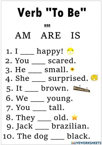 Verb to be worksheet