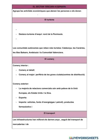 El sector terciari a espana tema 2 medi social