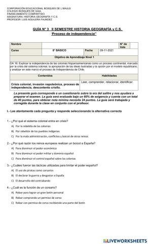 Guia 3 de 8°basico