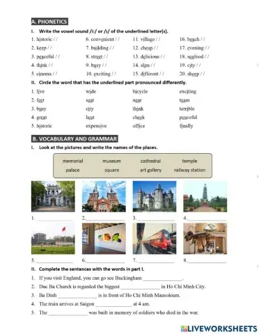 MLH6 - Unit 4 (01) Neighbourhood - Vocab