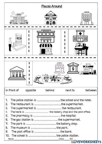 Prepositions of place