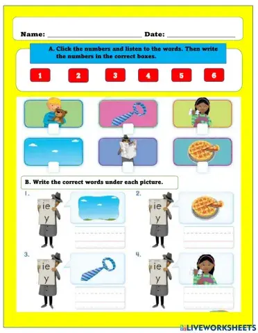 Long vowel i  (igh ie and y)