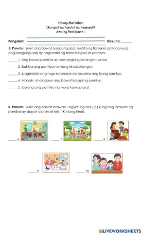 4th Summative Test-Q1 in Araling Panlipunan Part 1