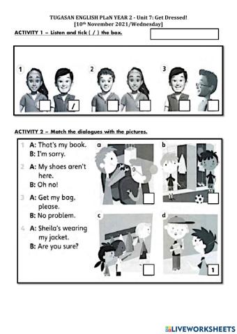 PLaN Superminds Unit 7: Get Dressed (Listening 2)