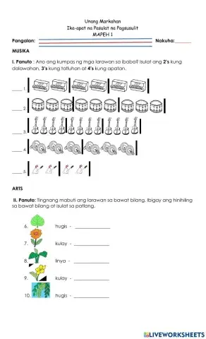 4th Summative Test-Q1 in MAPEH Part 1
