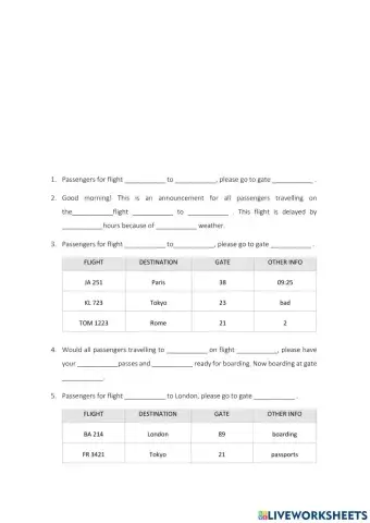 COMTO Airport Announcements