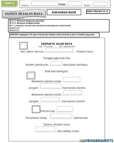Unit 2:santun di jalan raya
