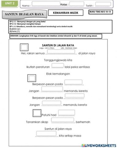 Unit 2:santun di jalan raya