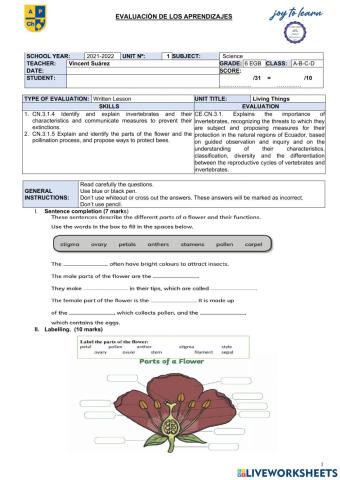 EU1 Science 6EGB 21-22
