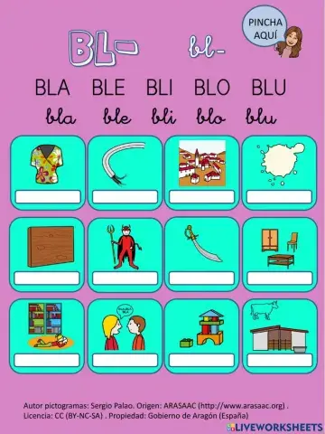 Sílabas trabadas bl