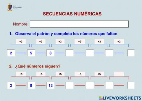 Secuencias numéricas