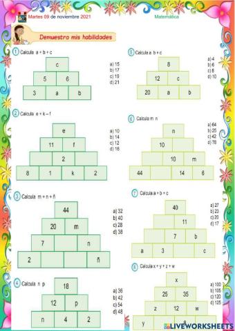 Pirámides numéricas