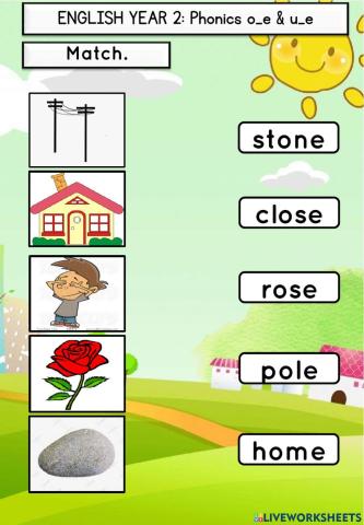 Phonics o-e & u-e