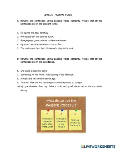 Passive Voice - Level 5