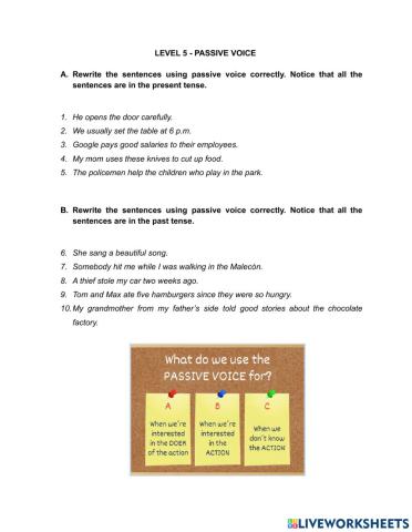 Passive Voice - Level 5