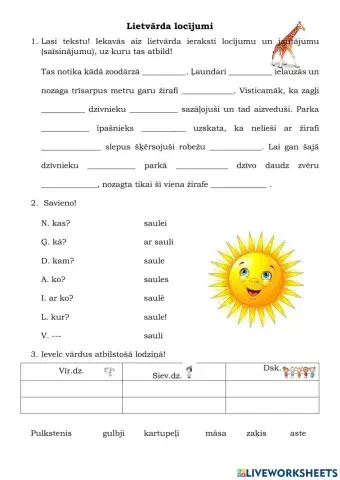 Lietvārda locījumi