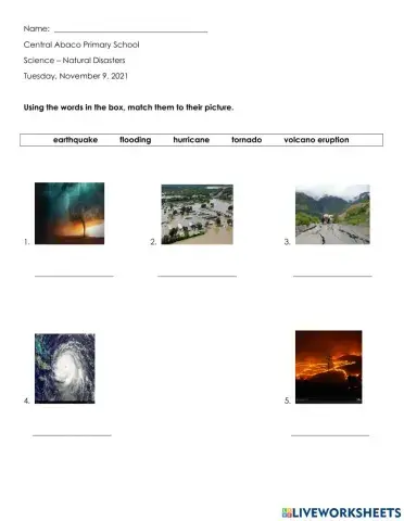 Science - Natural Disasters