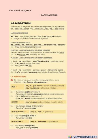 La négation 3