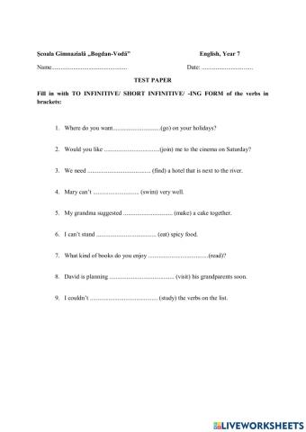Test Paper
