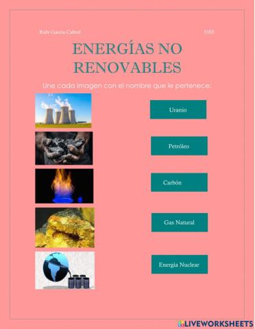 Energía Renovables y no renovables
