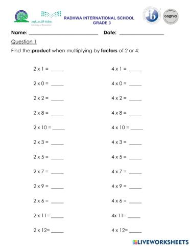 Multiplication by 2 and 4