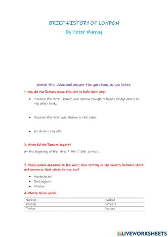 Brief history of LOndon