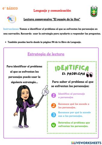 El pasaje de la Oca- Tarea Lenguaje-Comprensión lectora