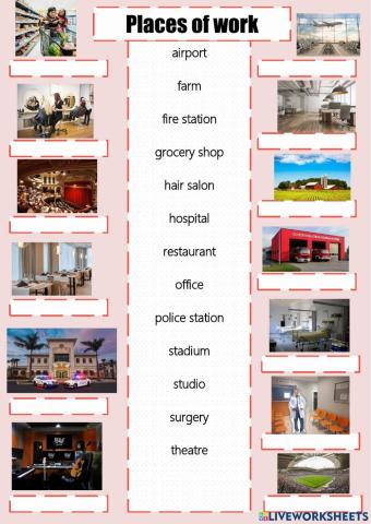 Places of work Link V 5 Unit 2