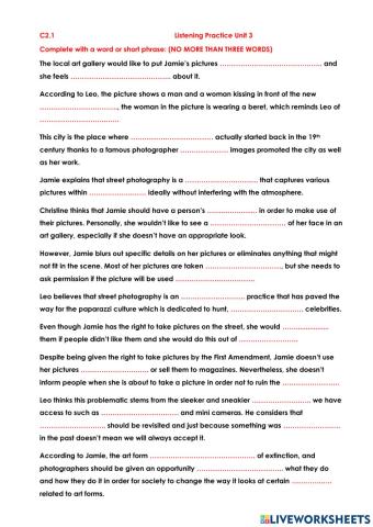 C2.1 Listening unit 3