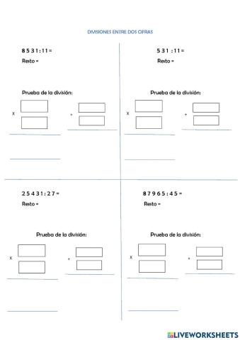 Divisiones por dos cifras