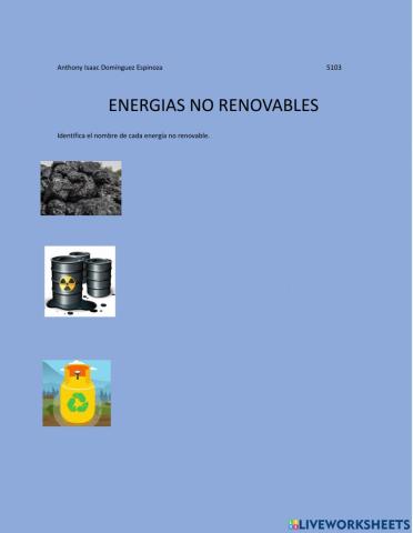 Energias no renovables