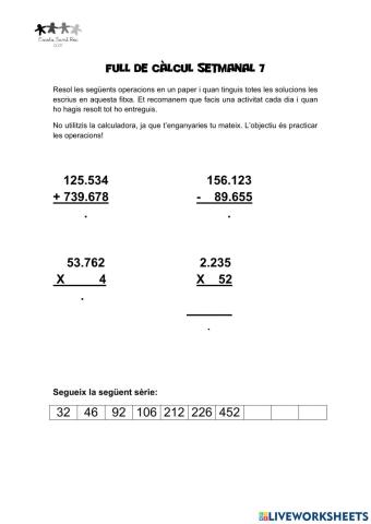 Full de càlcul 7