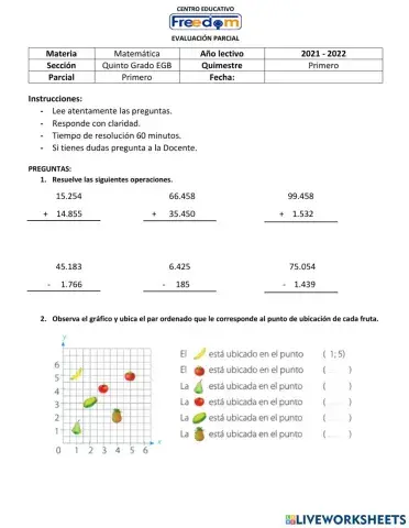 Evaluación matemática